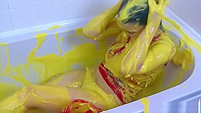 Cute in vanilla pudding