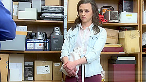 Cute shoplifter teen 18+ Alex More has to give a lot of pleasure to the horny officer