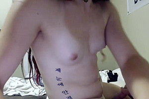 Cute teen 18+ tranny plays with lucky guy