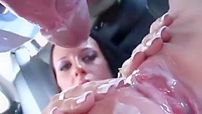 DOUBLE CREAMPIE SLUT IN THE CAR - Free Porn Video