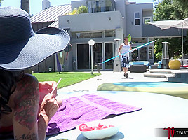 Dana Vespoli and Johnny Castle MILF by the Pool Fucking