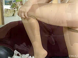 Dawn rubs her mature Asian bush - WeAreHairy