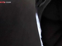 Dilettante upskirt in crowd got on the webcam
