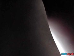 Dilettante upskirt in crowd got on the webcam