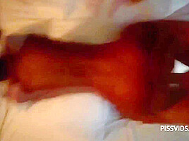 Dirty Slut Monika Fox Drinking Pee & Doing DAP At Lover's House - PissVids