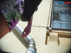 Doll in flowered suit non-professional upskirt