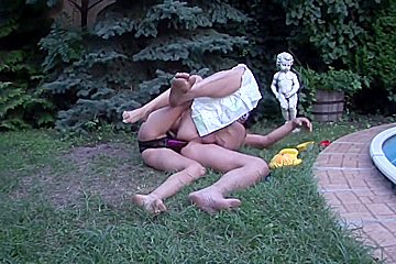 Dominant Chick Bangs A Dude In Diaper With A Strap-on