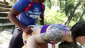 Dont Get Caught Fucking In The Woods Cumshot in the Forest