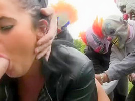Doxy Brunette Hair Receives Drilled in Public