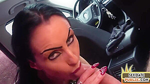 Drilled In Pov In Car By Big White Dick
