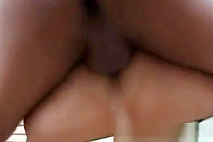 Ebony Dude Stuffs A Super Tranny