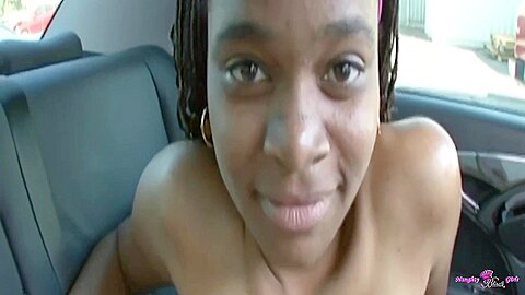 Ebony Honey Is Quick To Take Her Pink Dress Off And Fuck Her White Guy
