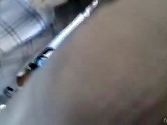 Encoxada girl in black leggings  dood wid his cock out