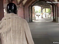 Euro Bitch Walked Naked With Mask In Public