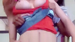 Euro teen 18+ amateur pussy fucked in threeway