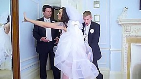 European MILF Simony Diamond giving big cock oral sex in wedding dress