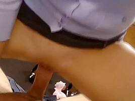 European babe riding and sucking seniors dick