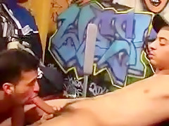 Exotic male in incredible blowjob homo sex video