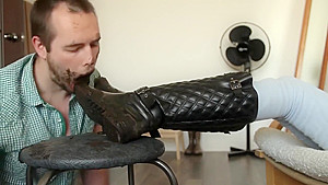 Extreme Muddy Boots Cleaning Laughing Mistress