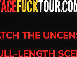 Face Fuck Tour - Kinky Redhead Latina Slobbering All Over Big Fat Cock