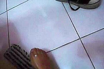 Femdom Vegetable Fist & Foot in Unrepining Male Butt