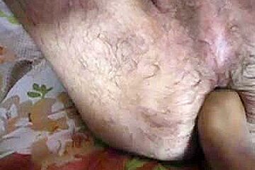 Femdom Vegetable Fist & Foot in Unrepining Male Butt