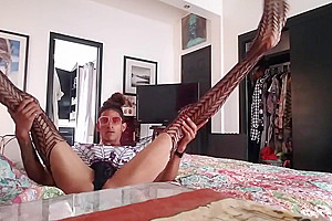 Fingering my ass until I cum and lick it
