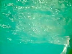 Ful naked nude MILF under the water with hairy pussy