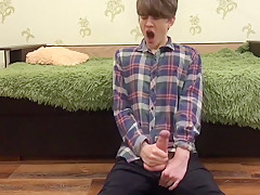 Gay Boy In I Like Cum Every Single Day ! Jerking Off Perfect Boy