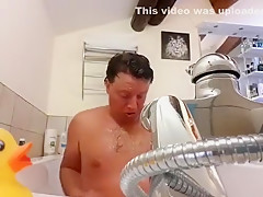 Gay captures nude young Twink Boy ass in soapy bath