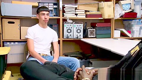 Gay guy was escorted to the backroom by the LP officer