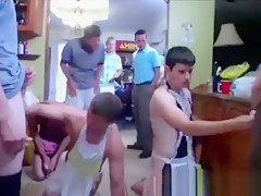 Gay hazing at frat party