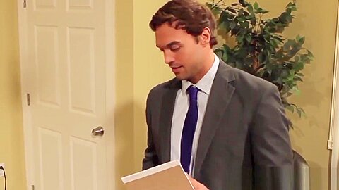Gay officesex hunk sucks and fucks