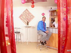 German Teen 18+ Fuck Old Man On Party And Gets Cumshot