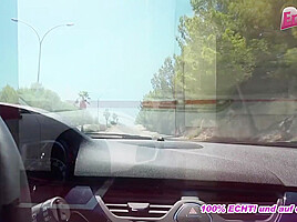 German blonde teen 18+ street hooker pick up for anal job in car