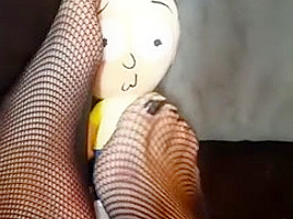 Giantess Finds and Crushes and Tramples Little Man (Morty Plush)