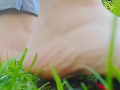 Giantess With Big Sweaty Feet Crushes Toy Cars And Smashes Them All