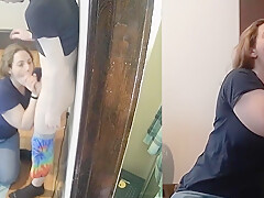 Gives Lucky Fan His First Cock Milk Of The Day ! With Heather Kane