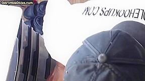 Gloryhole dude shows sucking skills while jerking cock