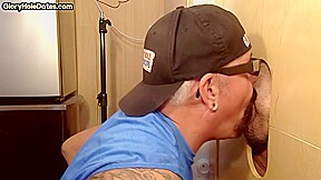 Gloryhole mature gay in amateur video sucks rod till facial