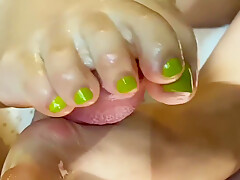 Golden Hour Footjob Ends With Massive Cumshot