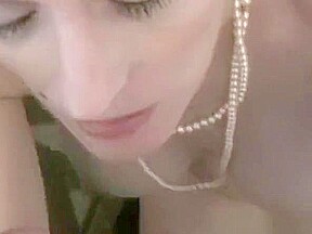 Grandmother With Pearls Homemade Blowjob