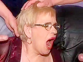Granny Receives Double Permeated With Facial