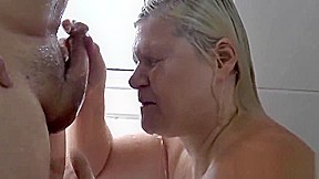 Granny fucked in shower