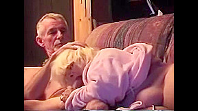 Granny fucks while listening to the evening news
