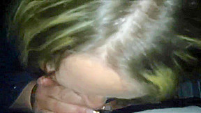 Granny slut sucking a black dick