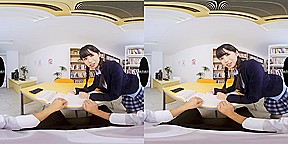 H-Cup Riina Aizawa: Be Quiet in the Library! - Big Tits JAV Idol in a Schoolgirl Uniform
