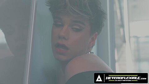 HETEROFLEXIBLE - Slutty Femboy In High Heels Jordan Lake Gets Hard Facefucked By Manuel Skye! FACIAL