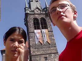 HUNT4K  Nerdy cuckold watches girlfriend fucked by muscular