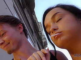 HUNT4K  Skinny babe Erica Black needs a lot of cash thats why she becomes slut
